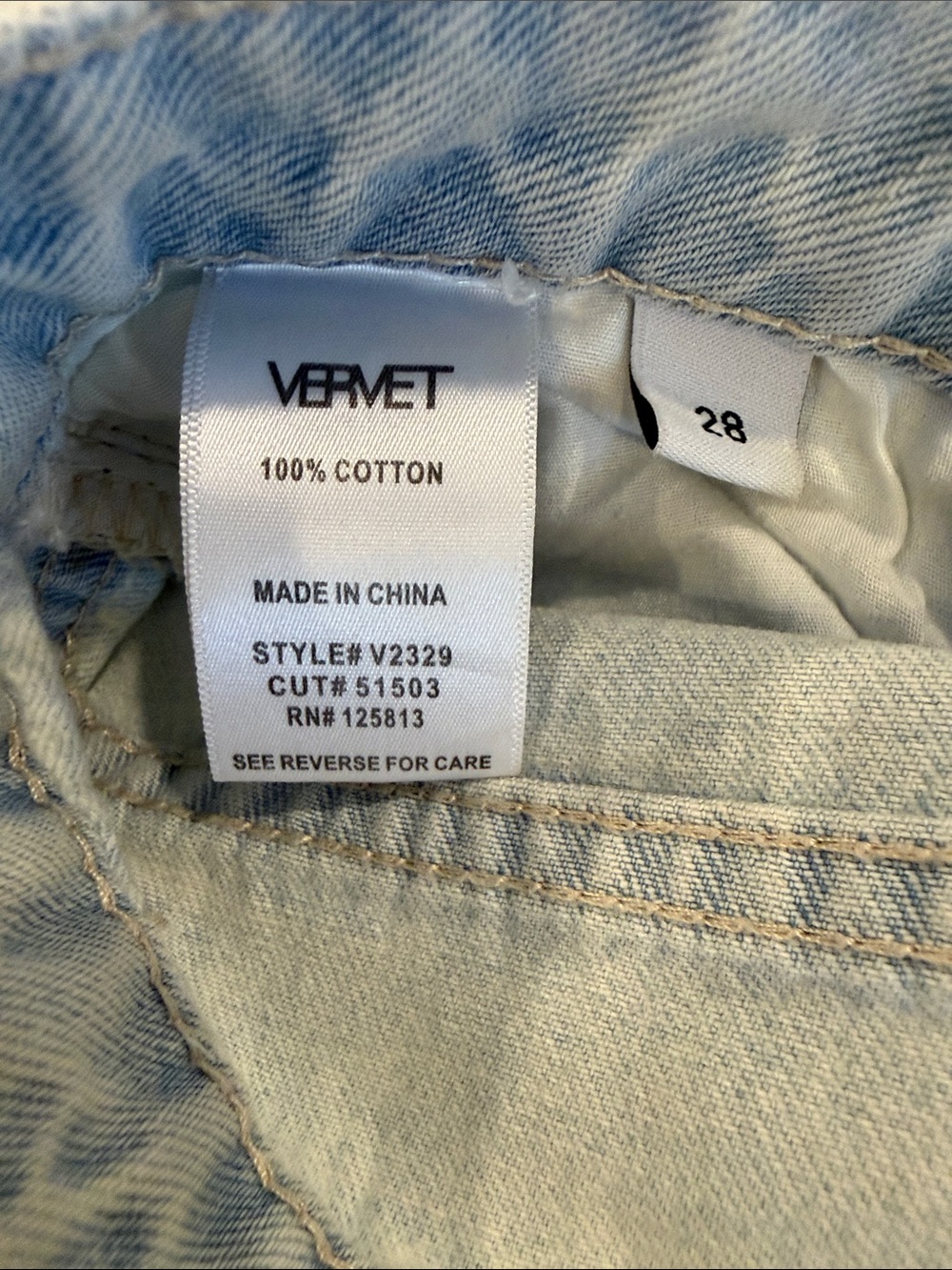 VERVET Light Blue High-Rise Cropped Jeans - Picture 3 of 3